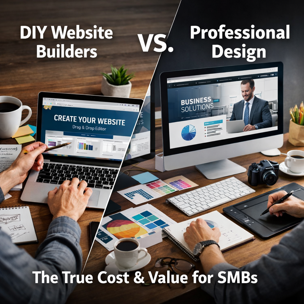 DIY Website Builders vs. Professional Design: The True Cost & Value for SMBs