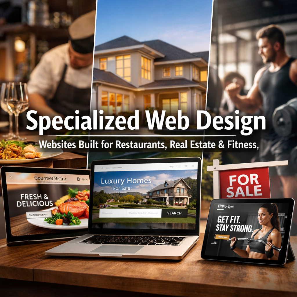 Specialized Web Design: Websites Built for Restaurants, Real Estate & Fitness
